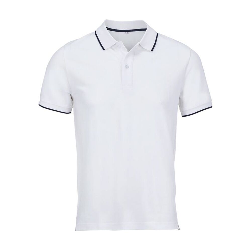 SOLS Unisex Adult Palermo Polo Shirt / White/French Navy